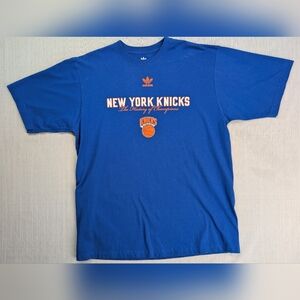 adidas New York Knicks History of Champions Blue Shirt L